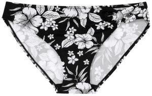 Ocean Bikini Slip mit Ring Hawaiiblumen Detailbild - Organza Lingerie
