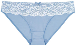 Curve Slip Pia in babyblau Detailansicht - Organza Lingerie